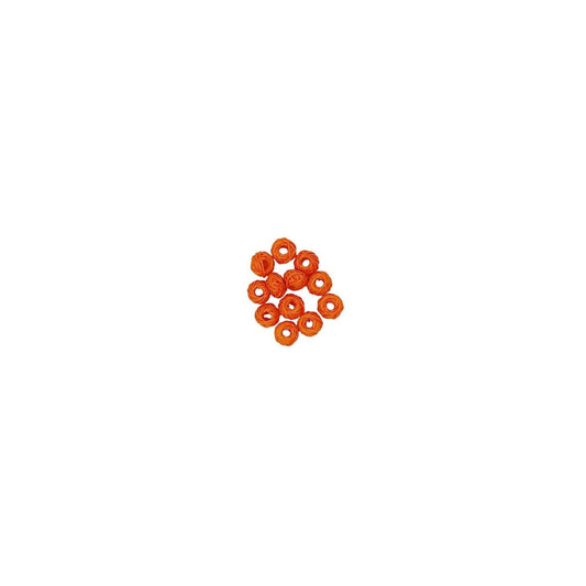 Indian Petals Light-weight Thread Ball Motif for Craft Trousseau Packing or Decoration - Design 544, Dark Orange