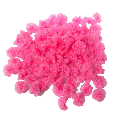 Indian Petals Handmade Light-weight Lace Flower Motif for Craft Trousseau Packing Decoration - Design 546, Light Pink