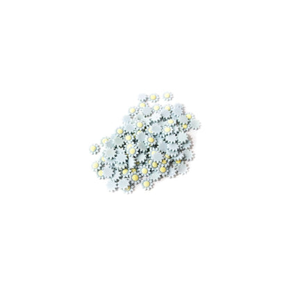 Indian Petals Flat Base 3D Floral Cabochons for Craft Packing or Decoration - 11587, Light Blue