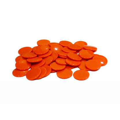 Indian Petals Fluid Resin Disc Cabochons Motif for Craft Decoration or Rakhi - 12431, Dark Orange