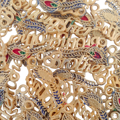 Indian Petals Brother Shape Metal Die Cast Rakhi Pendant Motif for Rakhi, Jewelry designing and Craft Making or Decor