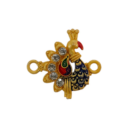 Indian Petals Peacock Style Metal Die Cast Rakhi Pendant Motif for Rakhi, Jewelry designing and Craft Making or Decor