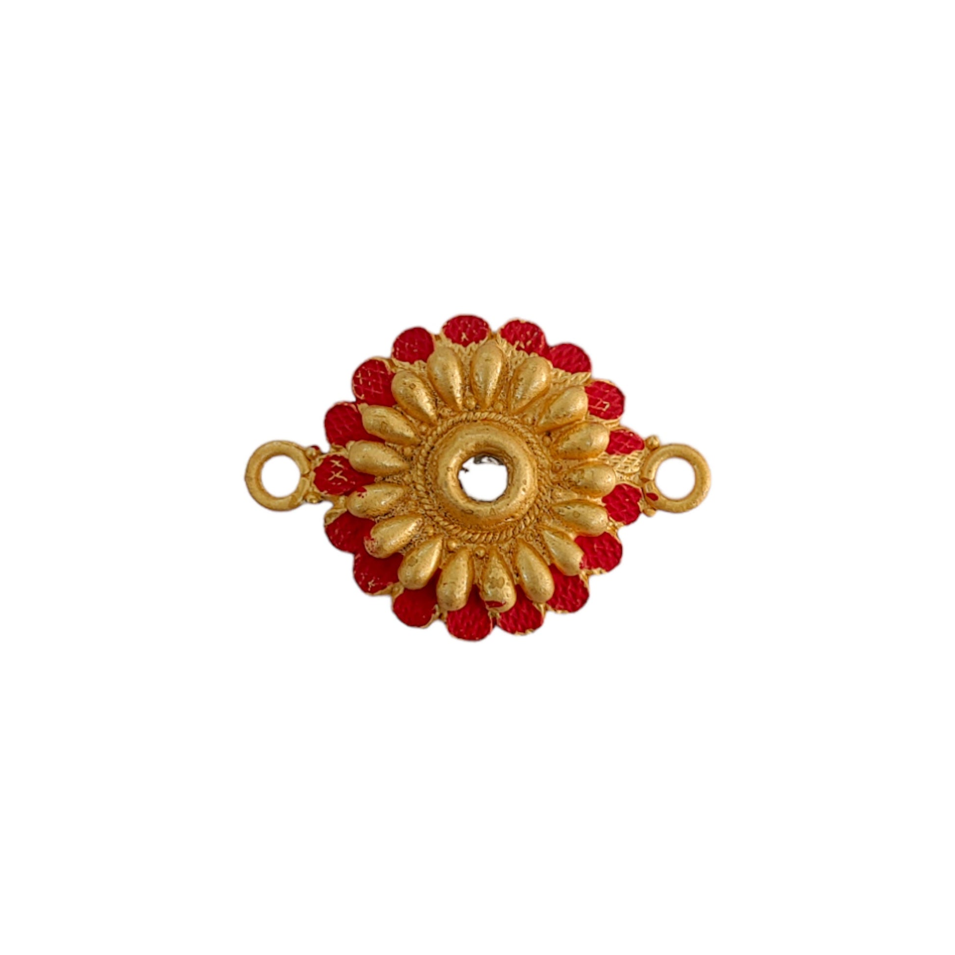 Indian Petals Chakri Shape Metal Cast Rakhi Pendant Motif for Rakhi, Jewelry designing and Craft Making or Décor
