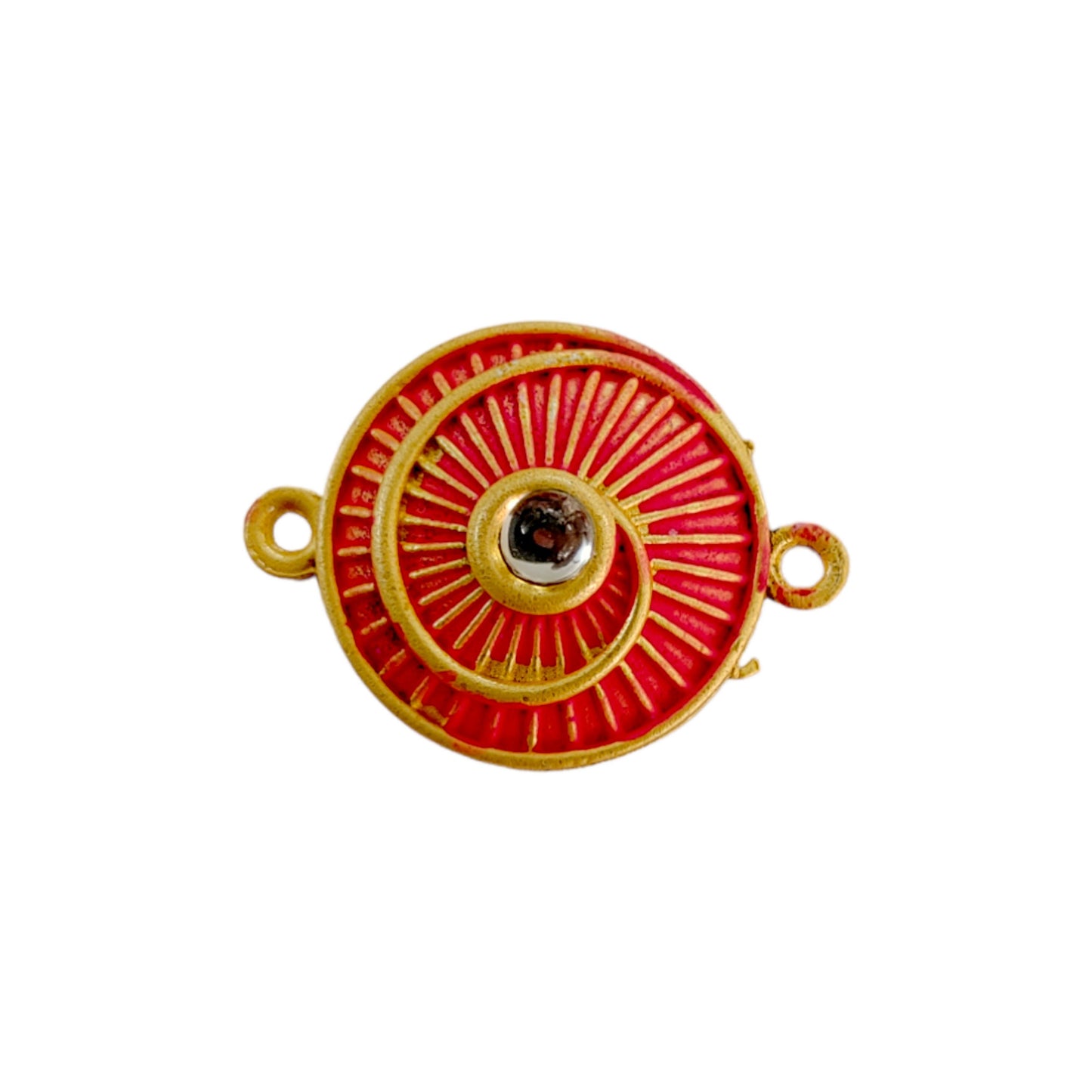 Indian Petals Traditional Shape Metal Cast Rakhi Pendant Motif for Rakhi, Jewelry designing and Craft Making or Décor