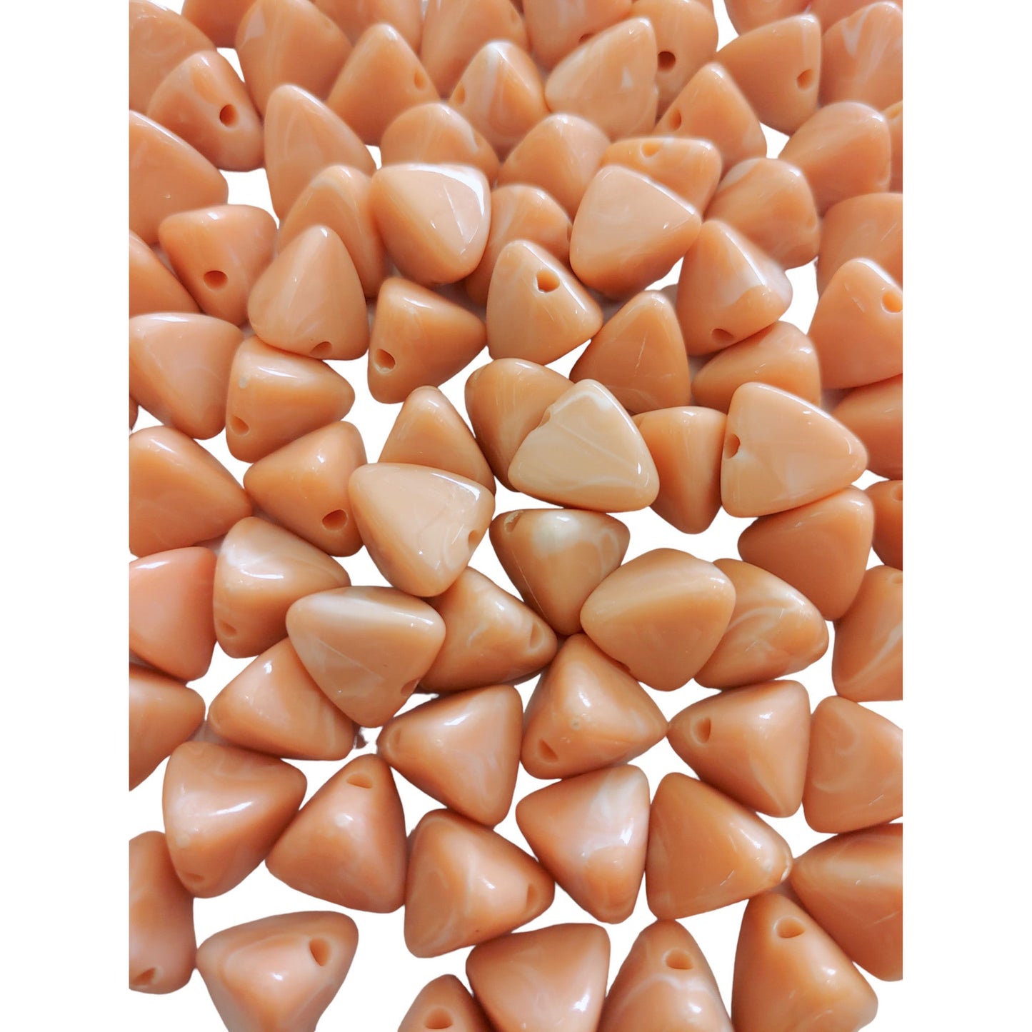 Indian Petals Indian Perals Pyramid Shaped Color Marble Beads Ideal for Jewelry designing and Craft Making or Decor