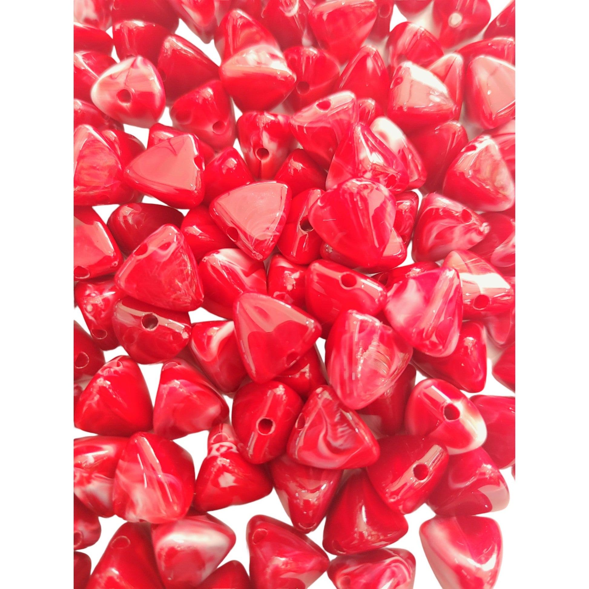 Indian Petals Indian Perals Pyramid Shaped Color Marble Beads Ideal for Jewelry designing and Craft Making or Decor