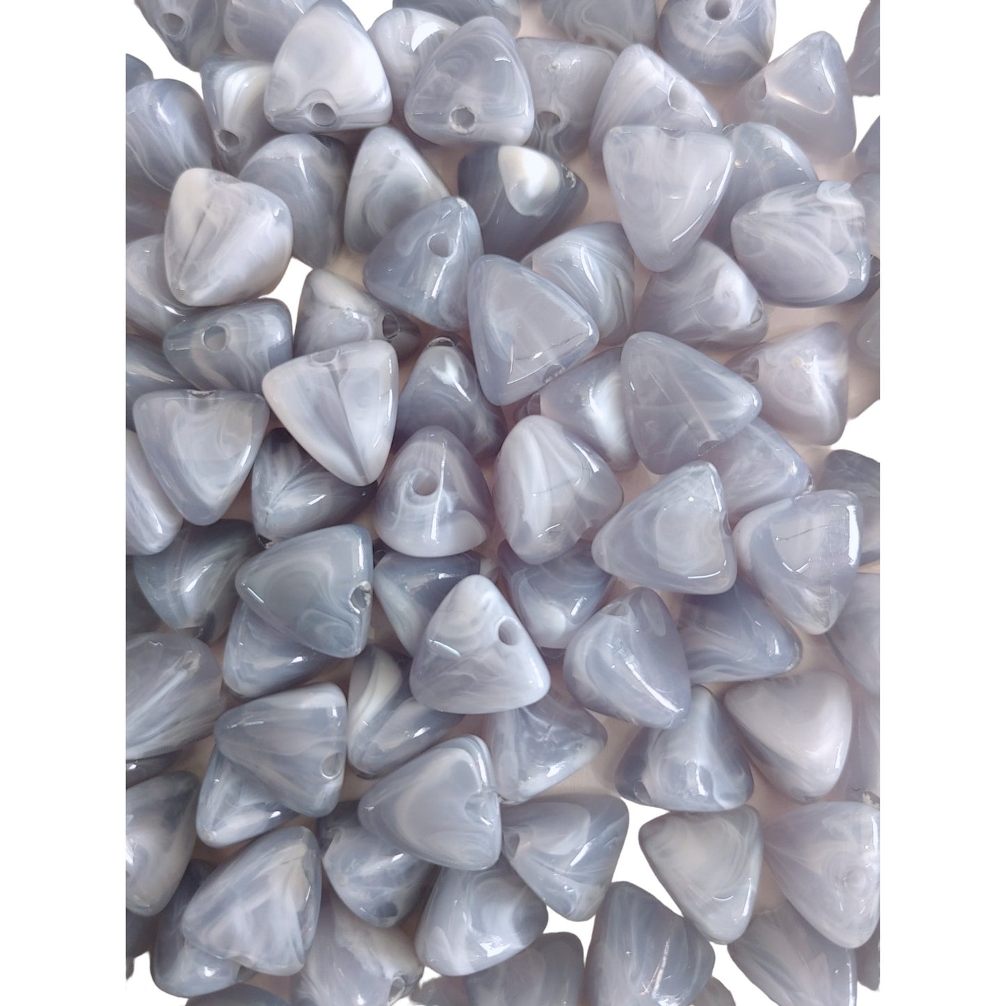 Indian Petals Indian Perals Pyramid Shaped Color Marble Beads Ideal for Jewelry designing and Craft Making or Decor