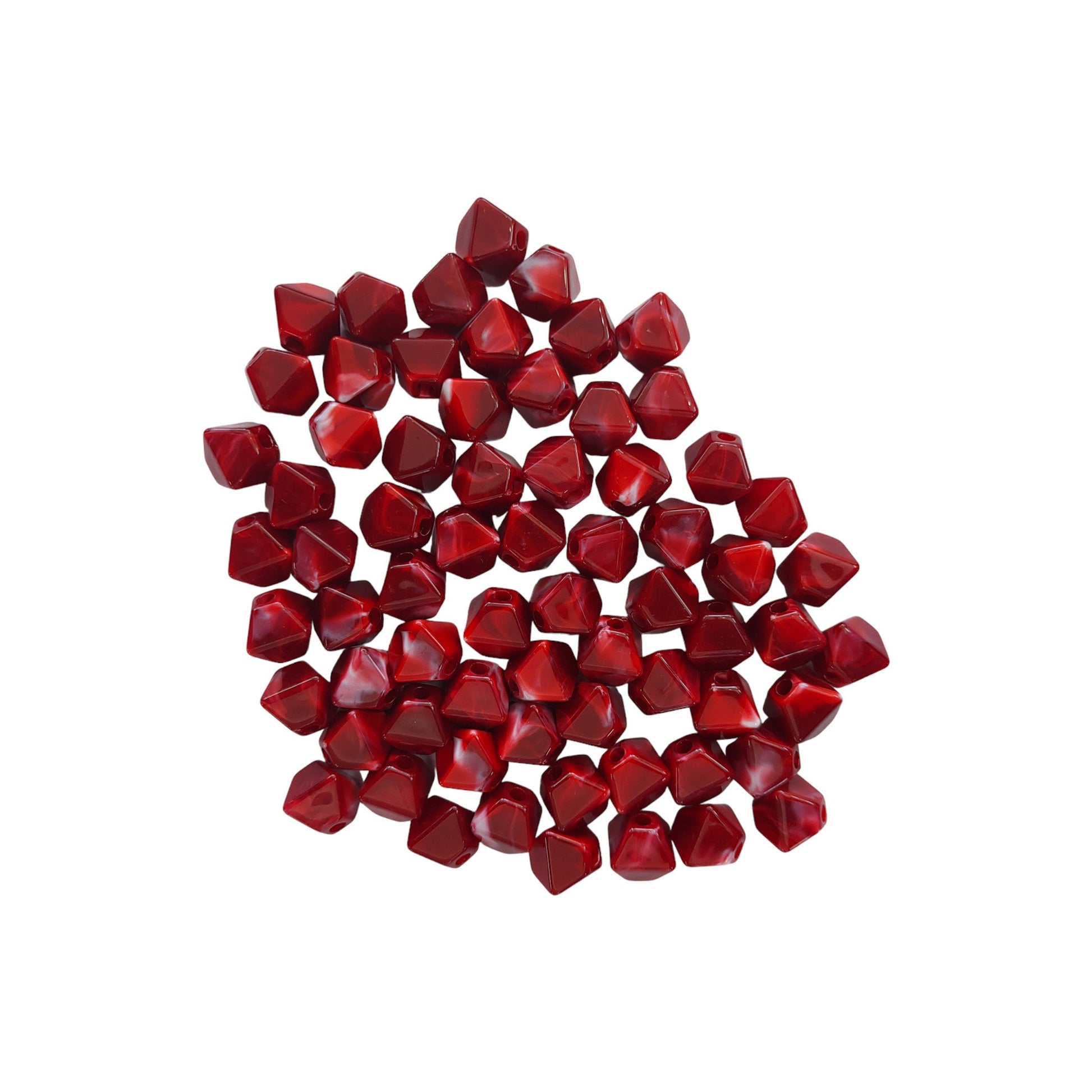 Indian Petals Square Shaped Resin Color Marble Beads Ideal for Jewelry designing and Craft Making or Decor