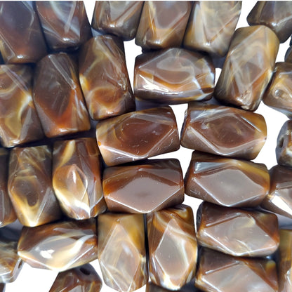 Indian Petals Heptagonal Shaped Color Marble Beads Ideal for Jewelry designing and Craft Making or Decor
