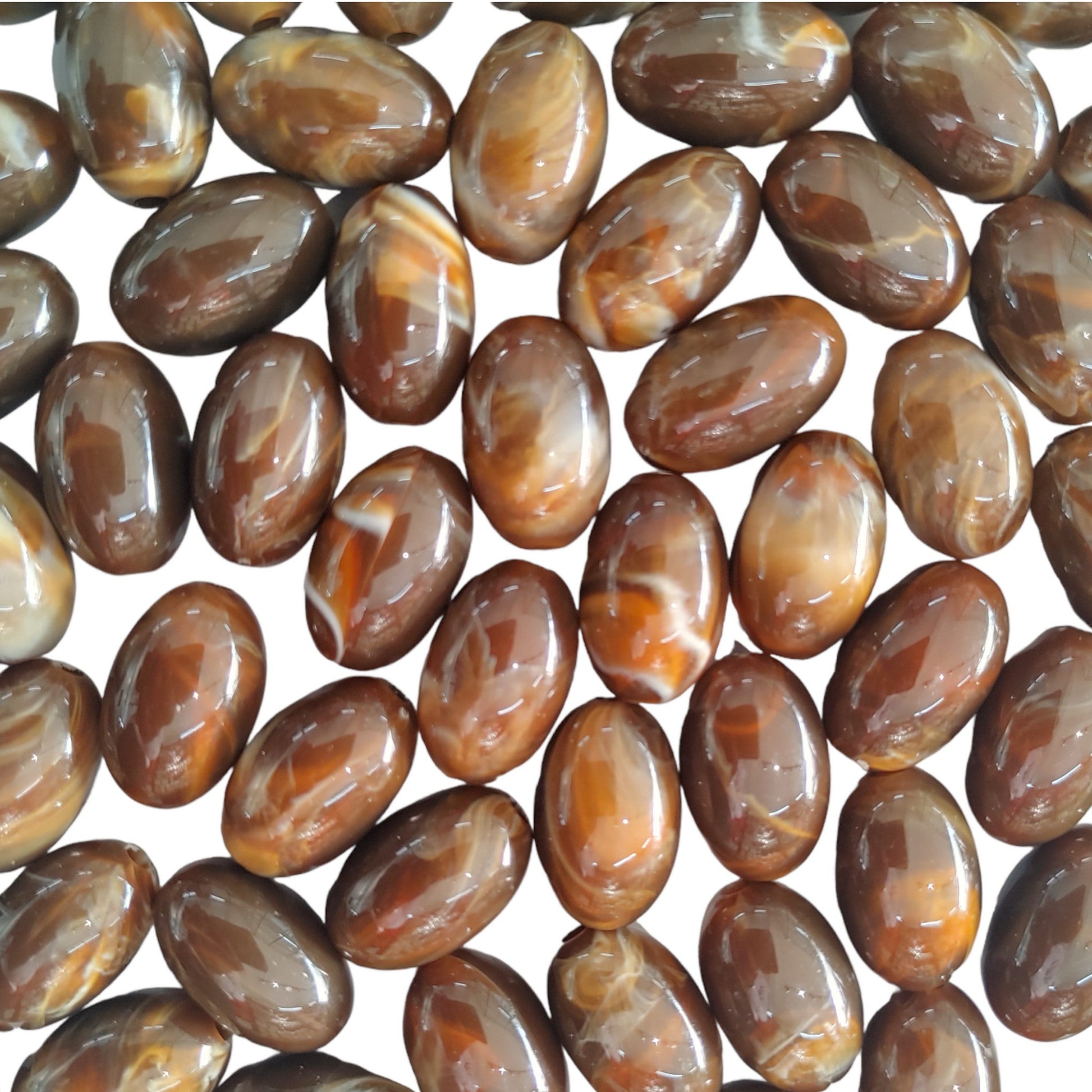 Indian Petals Almond Shaped Color Marble Beads Ideal for Jewelry designing, Gift, Arts and Craft Making