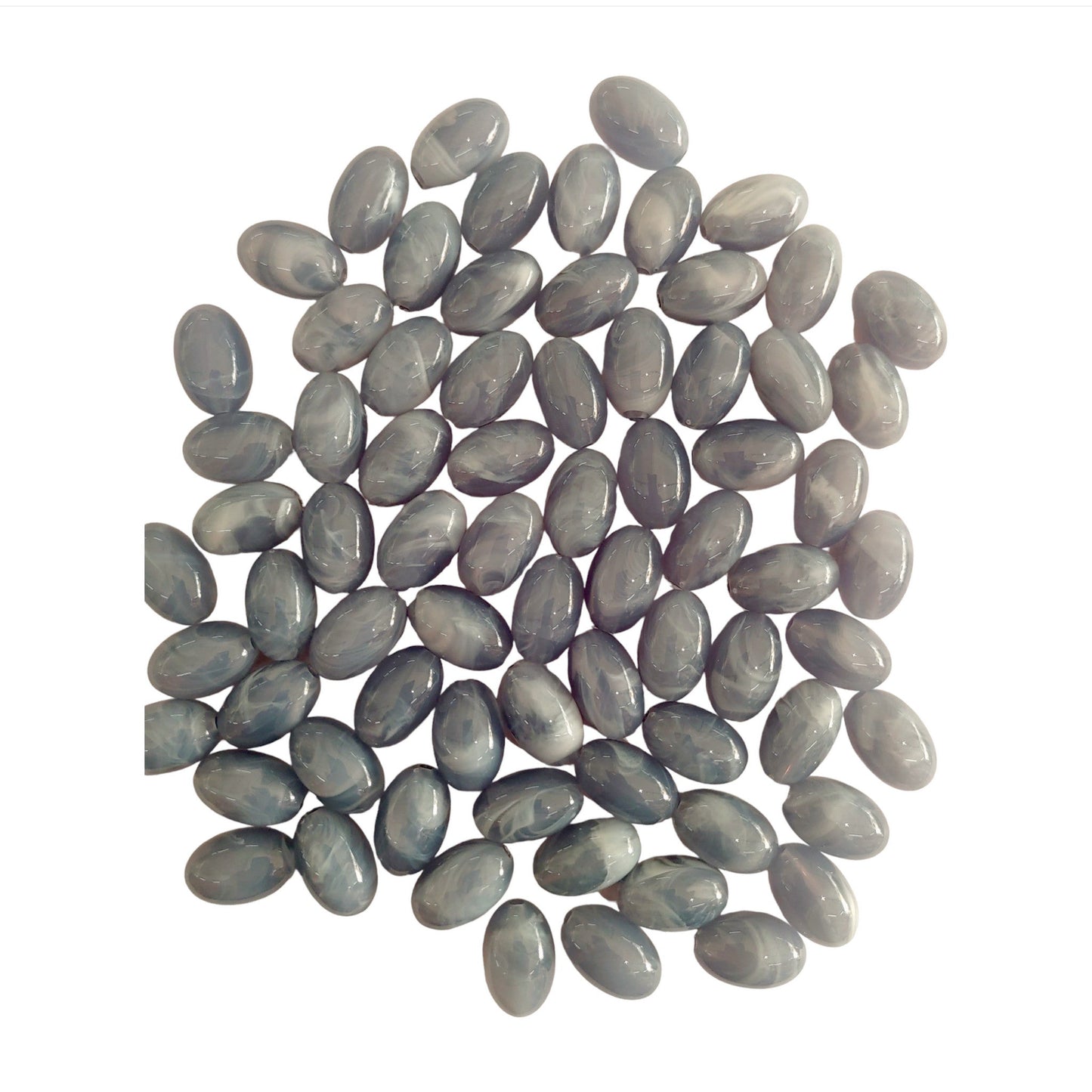 Indian Petals Almond Shaped Color Marble Beads Ideal for Jewelry designing, Gift, Arts and Craft Making