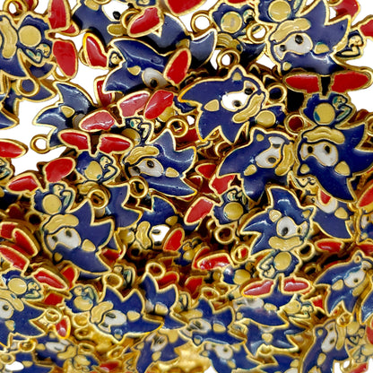 Indian Petals Sonic The Hedgehog style Metal Mazak Motif for Rakhi, Jewelry designing and Craft Making or Decor