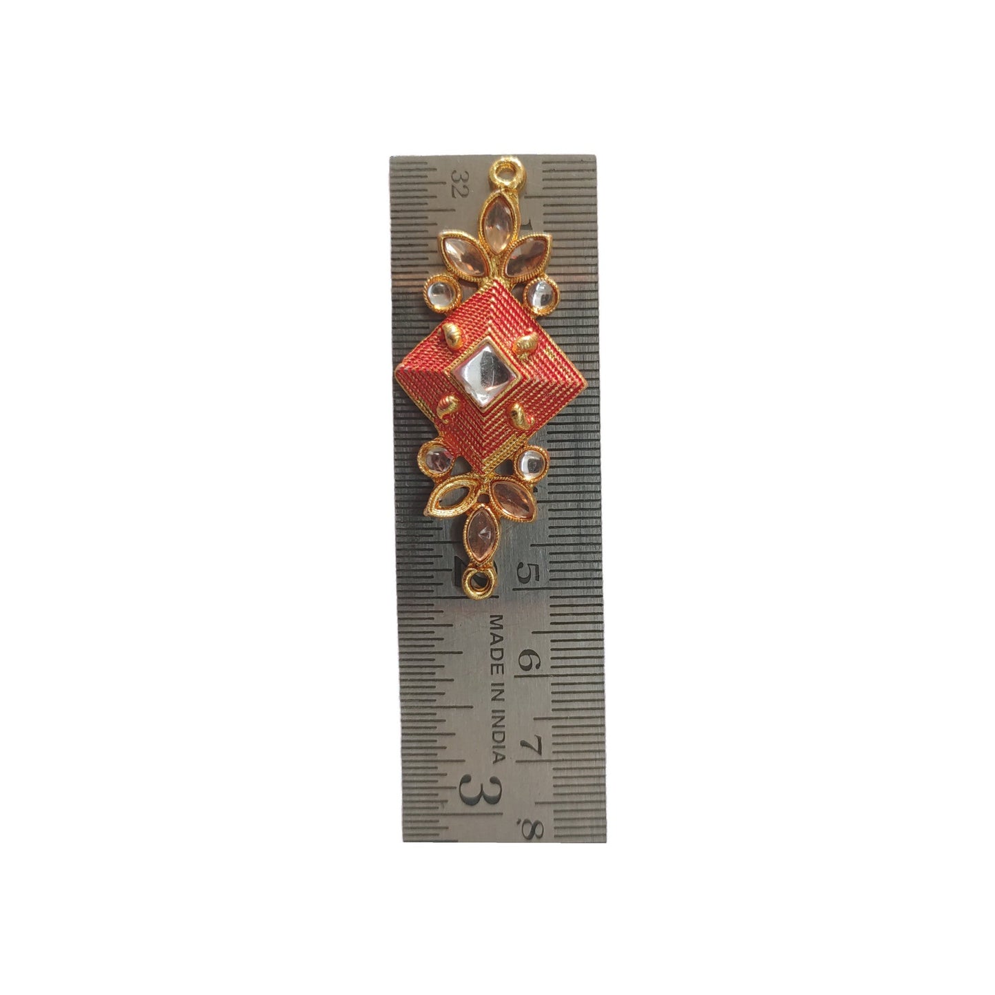 Indian Petals Traditional Kalash Style Metal Mazak Motif for Rakhi, Jewelry designing and Craft Making or Decor