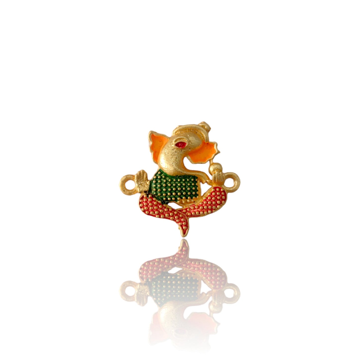 Indian Petals Lord Ganesh Metal Mazak Motif for Rakhi, Jewelry designing and Craft Making or Decor