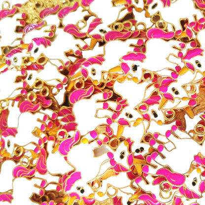 Indian Petals - Unicorn Shape Metal Mazak Motif for Rakhi, Jewelry designing and Craft Making or Decor, 50 Piece Unicorn Shape Metal Mazak Motif for Rakhi, Jewelry designing and Craft Making or Decor, 50 Piece - 50 Pieces
