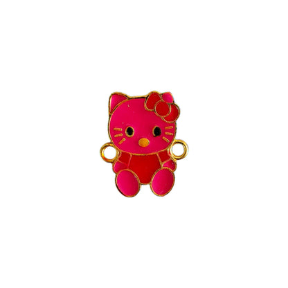 Indian Petals Cute Kitty Style Metal Mazak Motif for Rakhi, Jewelry designing and Craft Making or Decor
