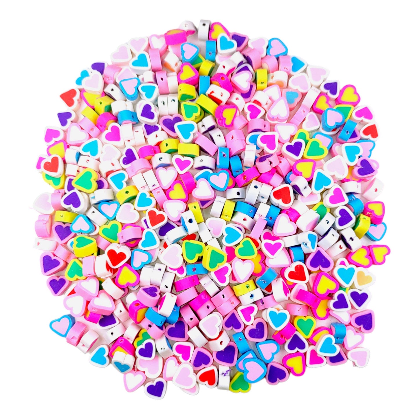 Colorful Heart Shape Soft Resin Motif For Crafting or Decor - 13533