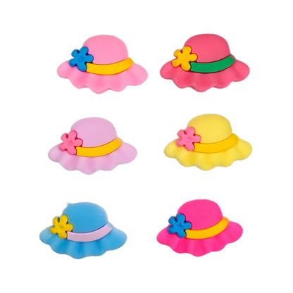 Hat Shap Soft Silicon Resin Motif For Craft Design Or Decoration,50 Pcs,MIX-13545