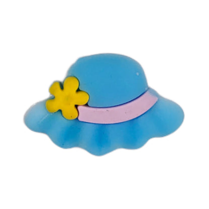 Hat Shape Soft Silicon Resin Motif for Craft or Decoration, 60 Pcs, Mix - 13545