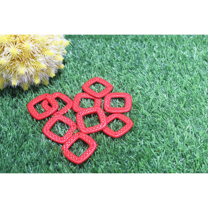 Indian Petals Beautiful Flat Braided Style Base for DIY Craft, Trousseau Packing or Decoration, Square, Red - Indian Petals