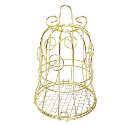 Beautiful Metal Cage for DIY Craft or Decoration, Tea Light Holder Lamp Cage, Goldenrod - Indian Petals