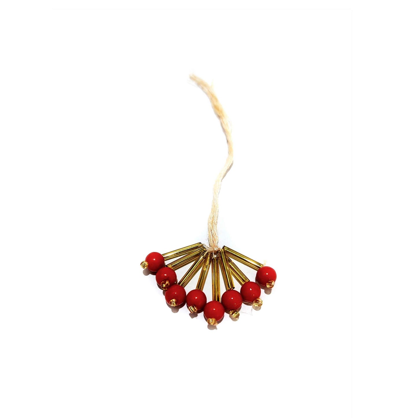 Indian Petals Tubelight with Bead Handmade multi purpose DIY Craft, Jewelry, Fabric Fringe Tassel - Design 801