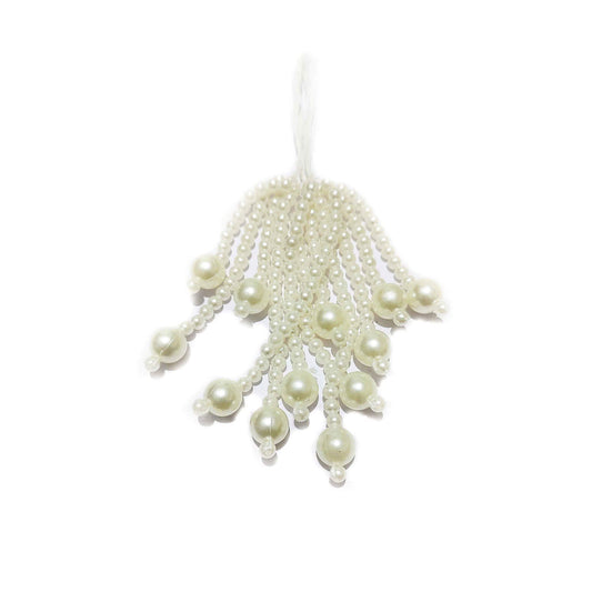 Indian Petals Pearl Beads Handmade DIY Craft, Jewelry Fringe Tassel - Design 823