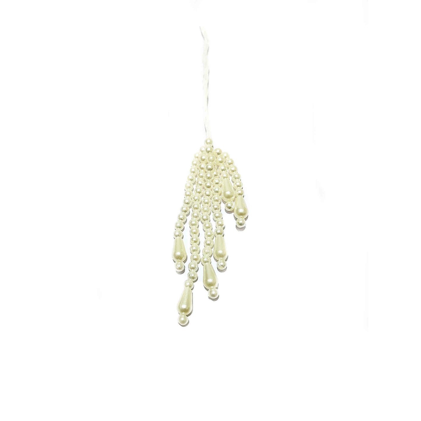 Indian Petals Pearl Beads Handmade DIY Craft, Jewelry Fringe Tassel with Bud Pearls - Design 824