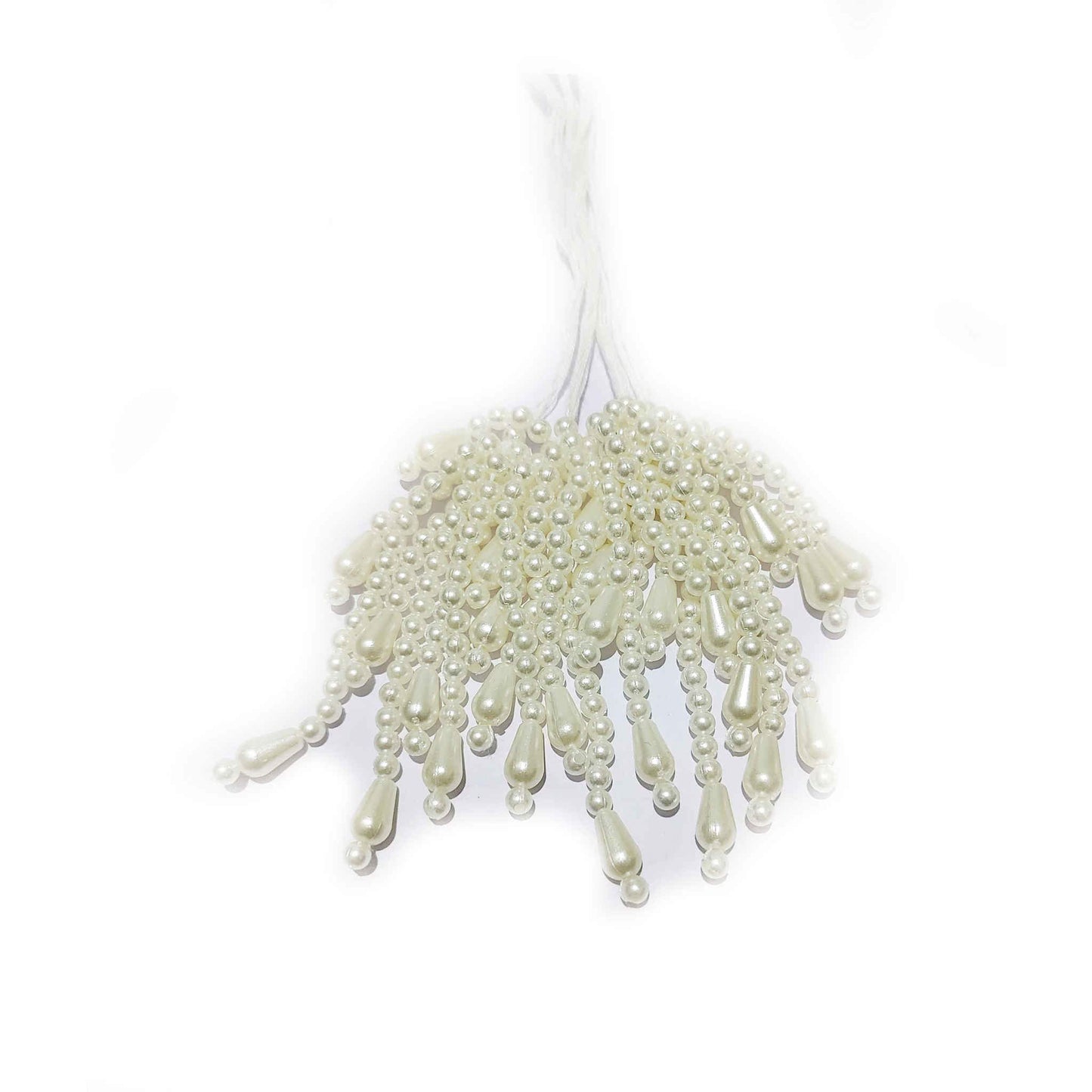 Indian Petals Pearl Beads Handmade DIY Craft, Jewelry Fringe Tassel with Bud Pearls - Design 824