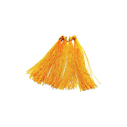Indian Petals Handmade Long Thread Fringe Tassel for Craft, Jewelry or Dressing - Design 860, Orange