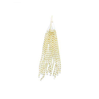 Indian Petals Handmade Single Line Beaded Thread with Tube Light Craft, Jewelry Fringe Tassel - Design 875