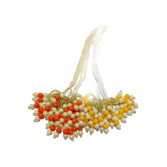 Indian Petals Handmade Colored Beaded Thread with Cheed Craft, Jewelry Fringe Tassel - Design 879