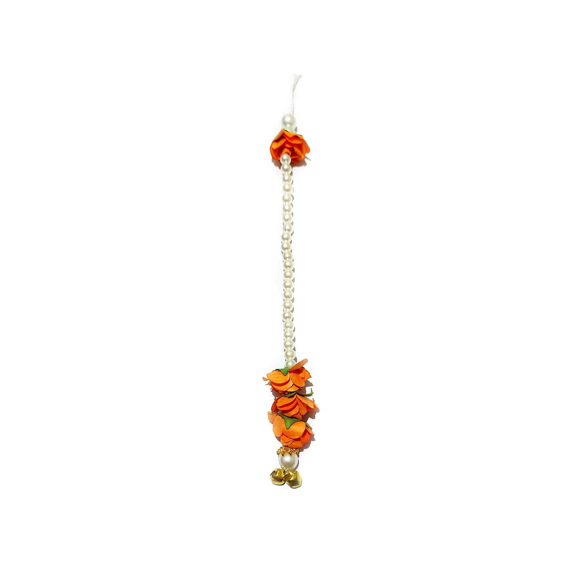 Indian Petals Handmade Long Beaded Pearl Thread Craft, Jewelry Fringe Floral Tassel - Design 885