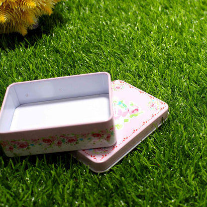 Beautiful Printed Aluminium Pocket Storage Box by Indian Petals, Large
