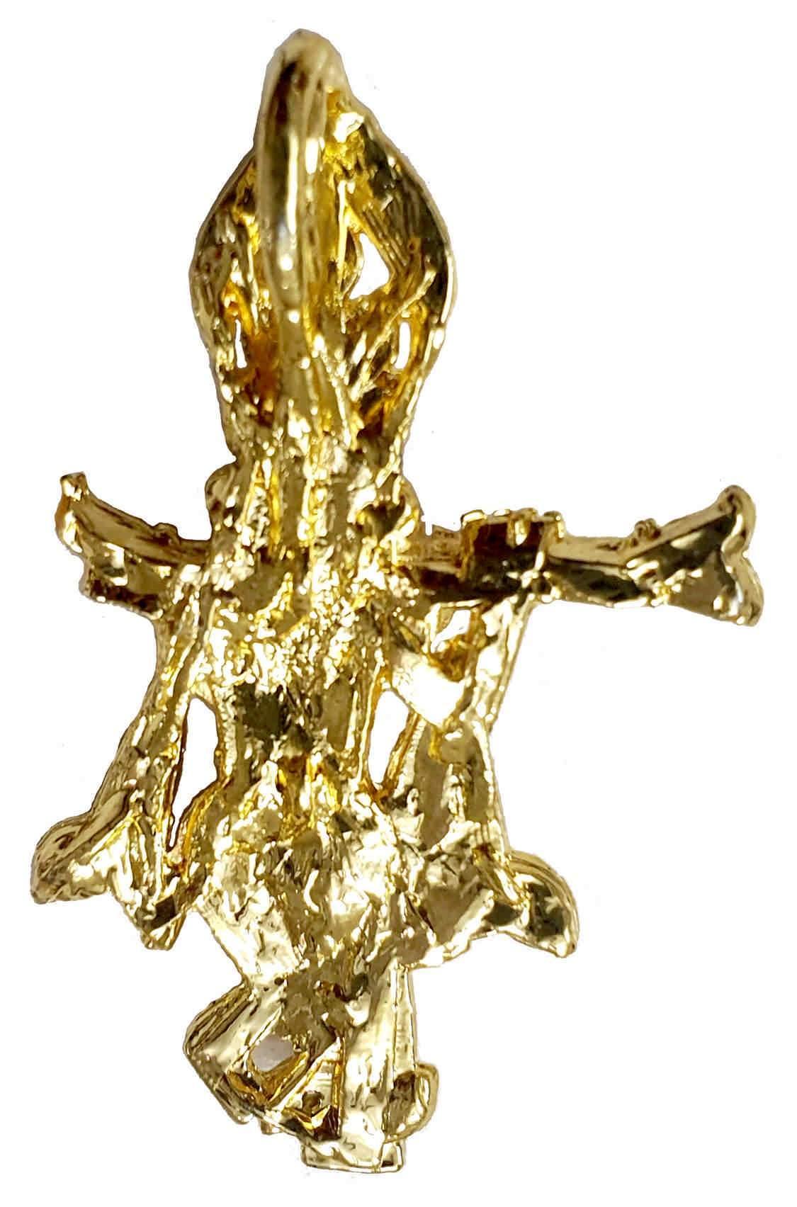 Rhinestone Studded Gold Metal Lord Krishna Kanha ji Fashion Artificial Imitation Pendant, Unisex - #Indian Petals#