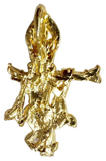 Indian Petals Rhinestone Studded Gold Metal Lord Krishna Kanha ji Fashion Artificial Imitation Pendant, Unisex - #Indian Petals#